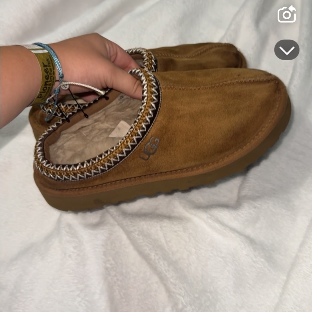 UGG Tan Suede Slip-On Loafers